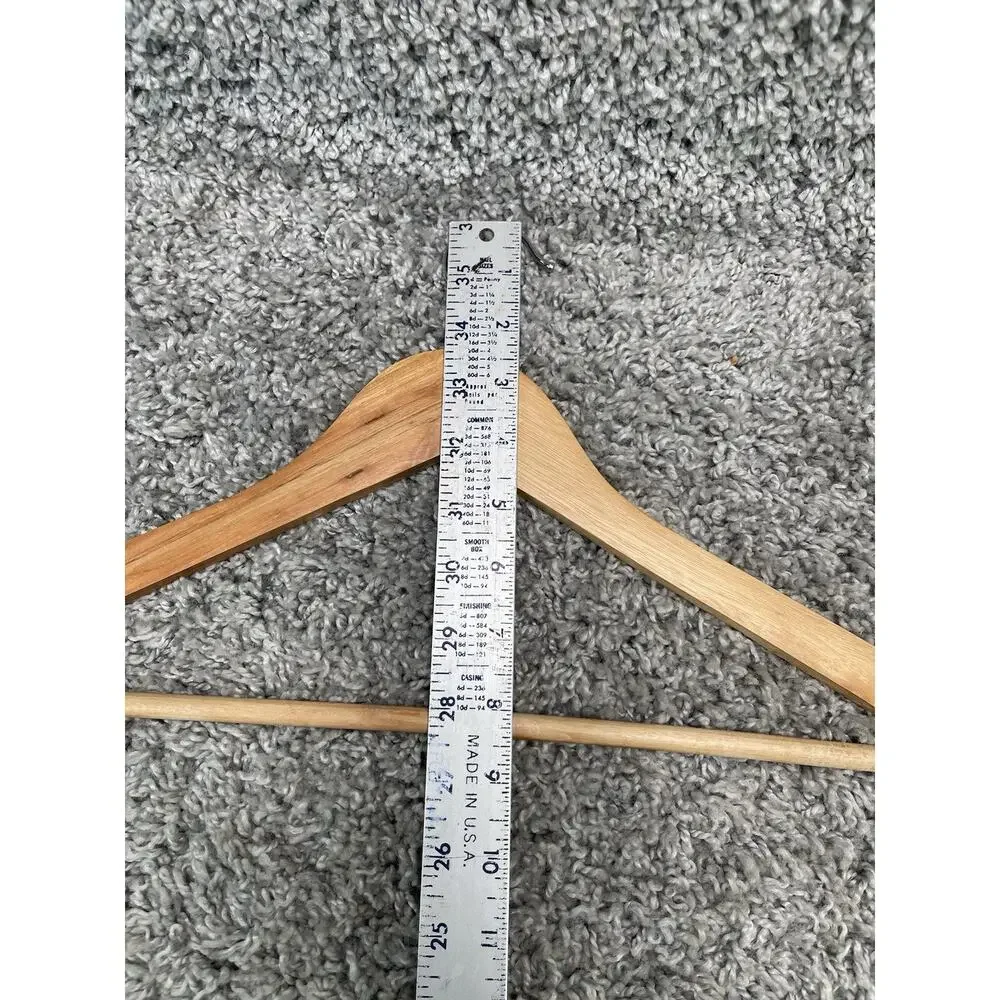Wooden Clothes Hangers 12 Piece Swivel Hook Non Slip Notches Home Closet